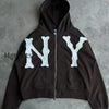 db-letter-embroidered-oversized-zip-hoodie